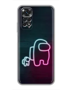 Чехол для Xiaomi Redmi Note 11 / 11s с картинкой «Among Us неон-арт» Чехол для Xiaomi Redmi Note 11 / 11s с картинкой «Among Us неон-арт»