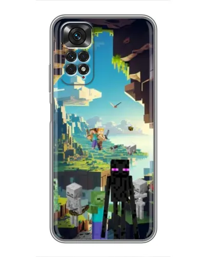 Чехол для Xiaomi Redmi Note 11 / 11s с картинкой «Эндермен в лесу»
