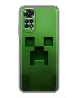 Чехол для Xiaomi Redmi Note 11 / 11s с картинкой «Крипер микро-дизайн»