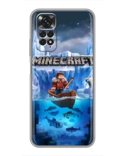 Чехол для Xiaomi Redmi Note 11 / 11s с картинкой «Minecraft ледяной мир»