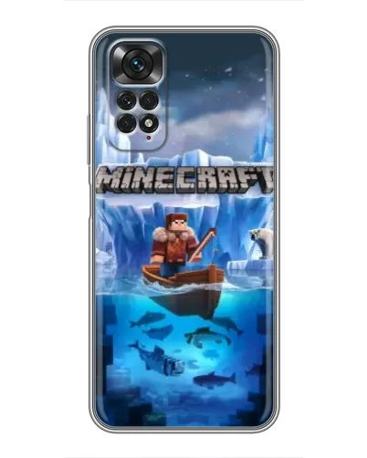 Чехол для Xiaomi Redmi Note 11 / 11s с картинкой «Minecraft ледяной мир»