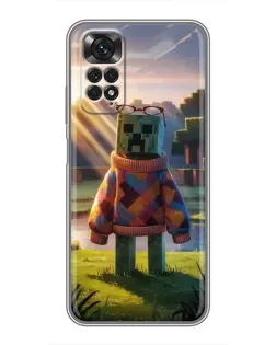 Чехол для Xiaomi Redmi Note 11 / 11s с картинкой «Крипер в свитере»