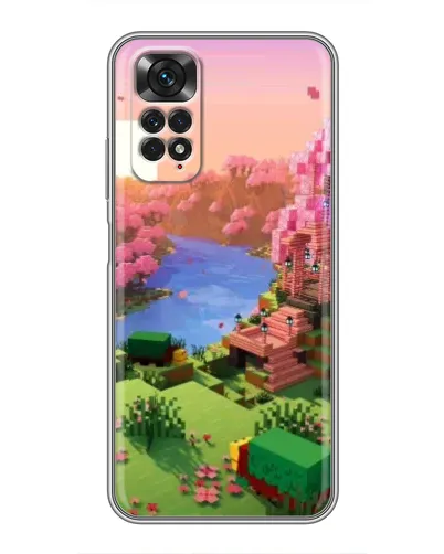 Чехол для Xiaomi Redmi Note 11 / 11s с картинкой «Розовое дерево Minecraft»