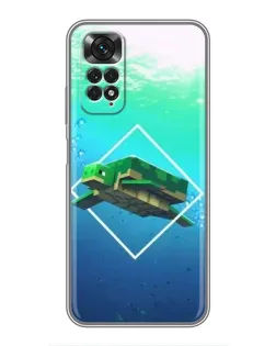 Чехол для Xiaomi Redmi Note 11 / 11s с картинкой «Черепаха Minecraft»