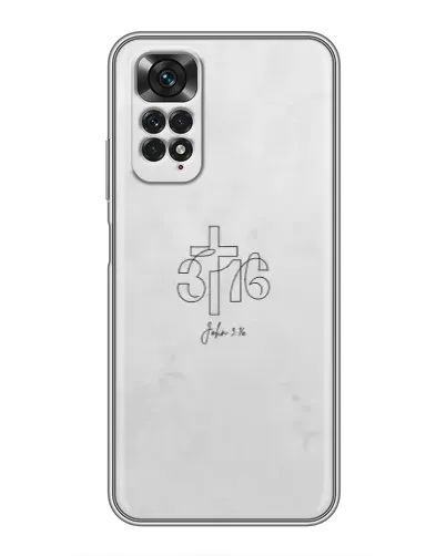 Чехол для Xiaomi Redmi Note 11 / 11s с картинкой «Иоанна 3:16 Крест»