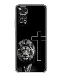 Чехол для Xiaomi Redmi Note 11 / 11s с картинкой «Лев и Крест»