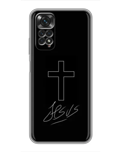 Чехол для Xiaomi Redmi Note 11 / 11s с картинкой «Графический крест Jesus» Чехол для Xiaomi Redmi Note 11 / 11s с картинкой «Графический крест Jesus»