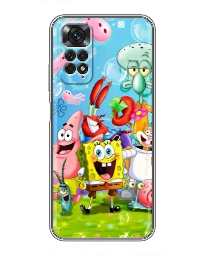 Чехол для Xiaomi Redmi Note 11 / 11s с картинкой «Губка Боб и друзья» Чехол для Xiaomi Redmi Note 11 / 11s с картинкой «Губка Боб и друзья»