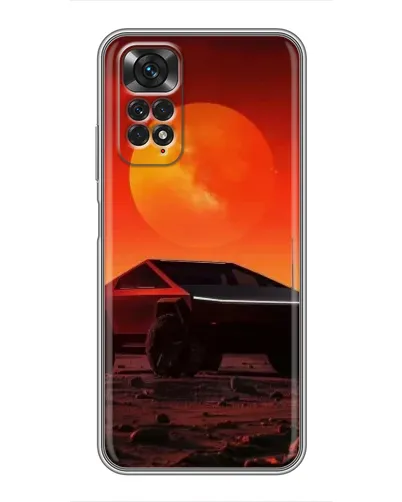 Чехол для Xiaomi Redmi Note 11 / 11s с картинкой «Cybertruck на Марсе»