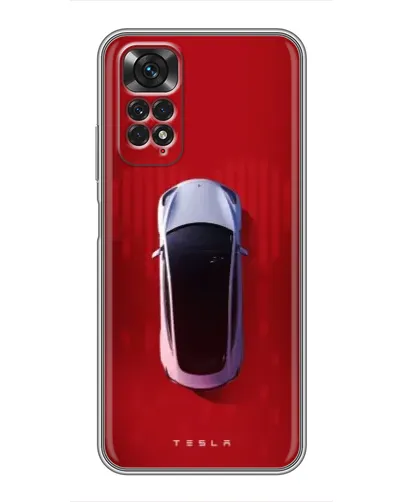 Чехол для Xiaomi Redmi Note 11 / 11s с картинкой «Tesla Top View»