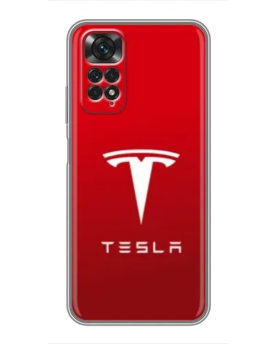 Чехол для Xiaomi Redmi Note 11 / 11s с картинкой «Tesla Red Classic»