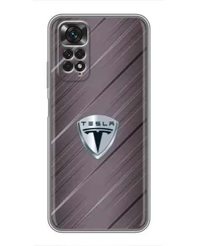 Чехол для Xiaomi Redmi Note 11 / 11s с картинкой «Металлическая текстура Tesla»
