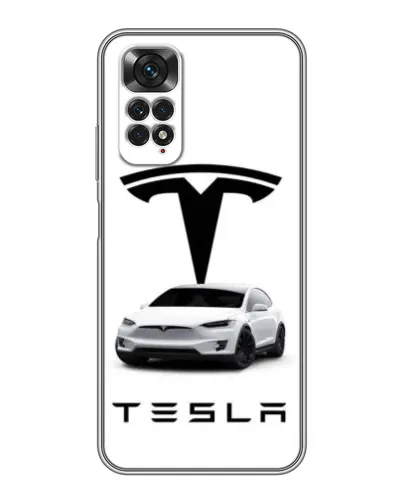 Чехол для Xiaomi Redmi Note 11 / 11s с картинкой «Tesla White Style»