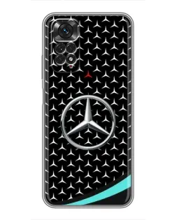Чехол для Xiaomi Redmi Note 11 / 11s с картинкой «Mercedes — бирюзовый акцент»