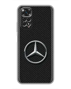 Чехол для Xiaomi Redmi Note 11 / 11s с картинкой «Карбоновый Mercedes стиль» Чехол для Xiaomi Redmi Note 11 / 11s с картинкой «Карбоновый Mercedes стиль»