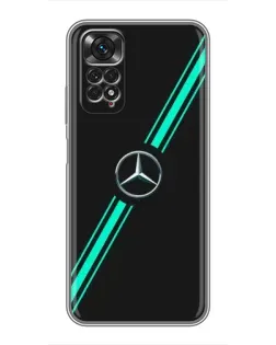 Чехол для Xiaomi Redmi Note 11 / 11s с картинкой «Спортивные линии Mercedes» Чехол для Xiaomi Redmi Note 11 / 11s с картинкой «Спортивные линии Mercedes»