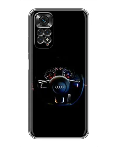 Чехол для Xiaomi Redmi Note 11 / 11s с картинкой «Салон Audi — руль»