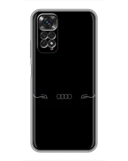 Чехол для Xiaomi Redmi Note 11 / 11s с картинкой «Audi — световой подпись»