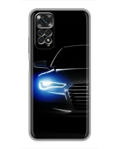 Чехол для Xiaomi Redmi Note 11 / 11s с картинкой «Неоновый взгляд Audi»