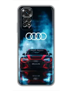 Чехол для Xiaomi Redmi Note 11 / 11s с картинкой «Audi Sport — неон»