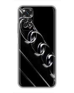 Чехол для Xiaomi Redmi Note 11 / 11s с картинкой «Audi — абстрактные кольца»