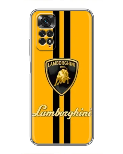 Чехол для Xiaomi Redmi Note 11 / 11s с картинкой «Lamborghini Stripe желтый»