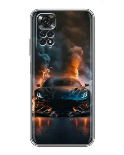 Чехол для Xiaomi Redmi Note 11 / 11s с картинкой «Lamborghini дымная эстетика»