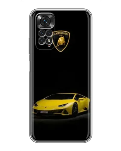 Чехол для Xiaomi Redmi Note 11 / 11s с картинкой «Lamborghini желтый акцент»