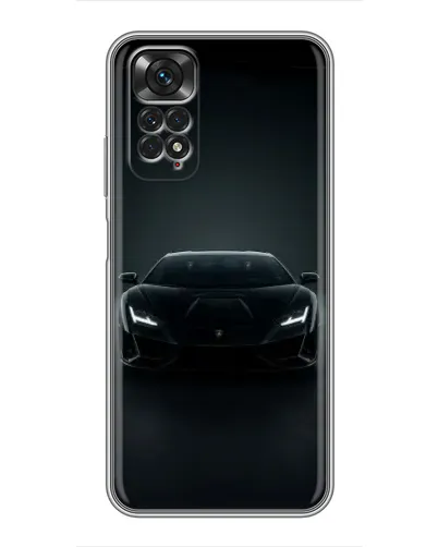 Чехол для Xiaomi Redmi Note 11 / 11s с картинкой «Черный Lamborghini Aventador»