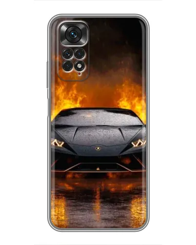 Чехол для Xiaomi Redmi Note 11 / 11s с картинкой «Lamborghini в огне»