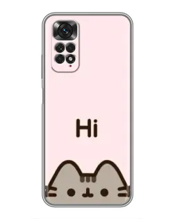 Чехол для Xiaomi Redmi Note 11 / 11s с картинкой «Пушин говорит Hi»