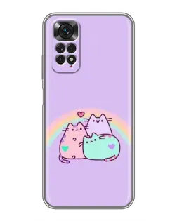 Чехол для Xiaomi Redmi Note 11 / 11s с картинкой «Радужные Пушины»