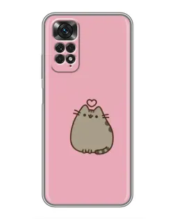 Чехол для Xiaomi Redmi Note 11 / 11s с картинкой «Pusheen сердце»