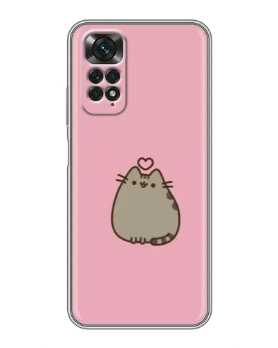 Чехол для Xiaomi Redmi Note 11 / 11s с картинкой «Pusheen сердце»
