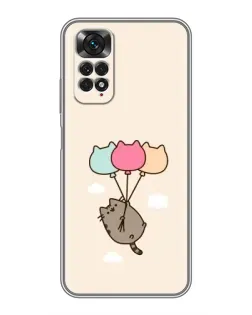Чехол для Xiaomi Redmi Note 11 / 11s с картинкой «Пушин на шариках»