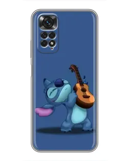 Чехол для Xiaomi Redmi Note 11 / 11s с картинкой «Стич с укулеле»