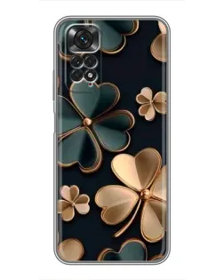 Чехол для Xiaomi Redmi Note 11 / 11s с картинкой «Клевер в золоте»