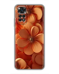 Чехол для Xiaomi Redmi Note 11 / 11s с картинкой «Оранжевый макро цветок»