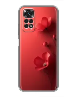 Чехол для Xiaomi Redmi Note 11 / 11s с картинкой «Маковые соцветия»