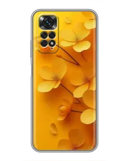 Чехол для Xiaomi Redmi Note 11 / 11s с картинкой «Золотые лепестки»