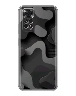 Чехол для Xiaomi Redmi Note 11 / 11s с картинкой «Темный абстрактный камуфляж»