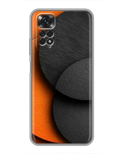 Чехол для Xiaomi Redmi Note 11 / 11s с картинкой «Геометрия оранжевых кругов»