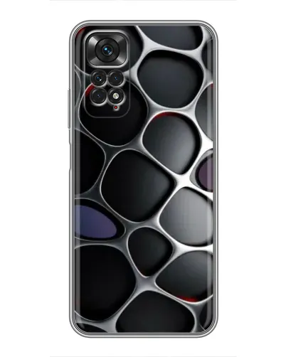 Чехол для Xiaomi Redmi Note 11 / 11s с картинкой «Объемная темная решетка»
