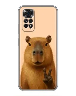 Чехол для Xiaomi Redmi Note 11 / 11s с картинкой «Капибара виктория»