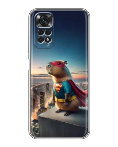 Чехол для Xiaomi Redmi Note 11 / 11s с картинкой «Капи-мен супергерой»