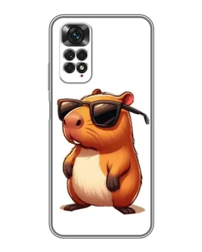 Чехол для Xiaomi Redmi Note 11 / 11s с картинкой «Капибара в очках»