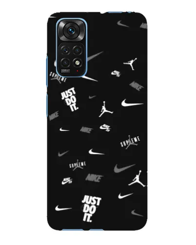 Чехол для Xiaomi Redmi Note 11E Pro с картинкой «Nike Black Pattern» Чехол для Xiaomi Redmi Note 11E Pro с картинкой «Nike Black Pattern»