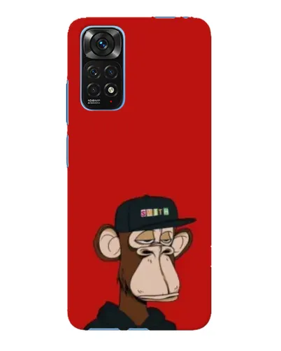 Чехол для Xiaomi Redmi Note 11E Pro с картинкой «Bored Ape — красный фон» Чехол для Xiaomi Redmi Note 11E Pro с картинкой «Bored Ape — красный фон»