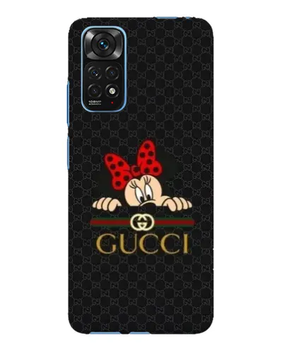 Чехол для Xiaomi Redmi Note 11E Pro с картинкой «Минни Маус Gucci — черный»
