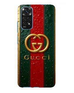 Чохол для Xiaomi Redmi Note 11E Pro з картинкою «Gucci — фірмова смуга та золото»